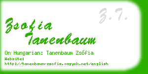zsofia tanenbaum business card